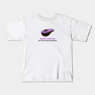 Purple Avocado: Arty Vegan's Breakfast Kids T-Shirt